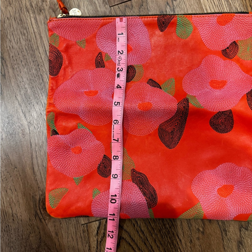 Clare V Floral Orange and Pink Clutch - Picture 9 of 9